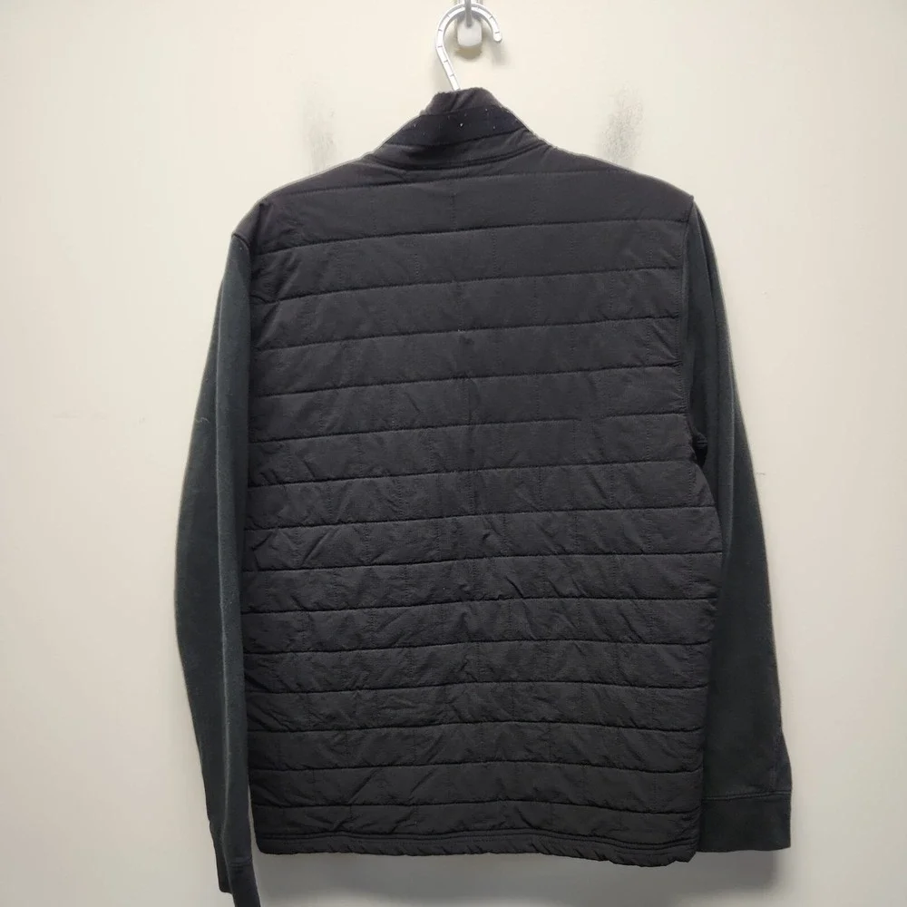 Vintage Abercrombie & Fitch Jacket Mens Size Large black quilted Back Zip  y2k